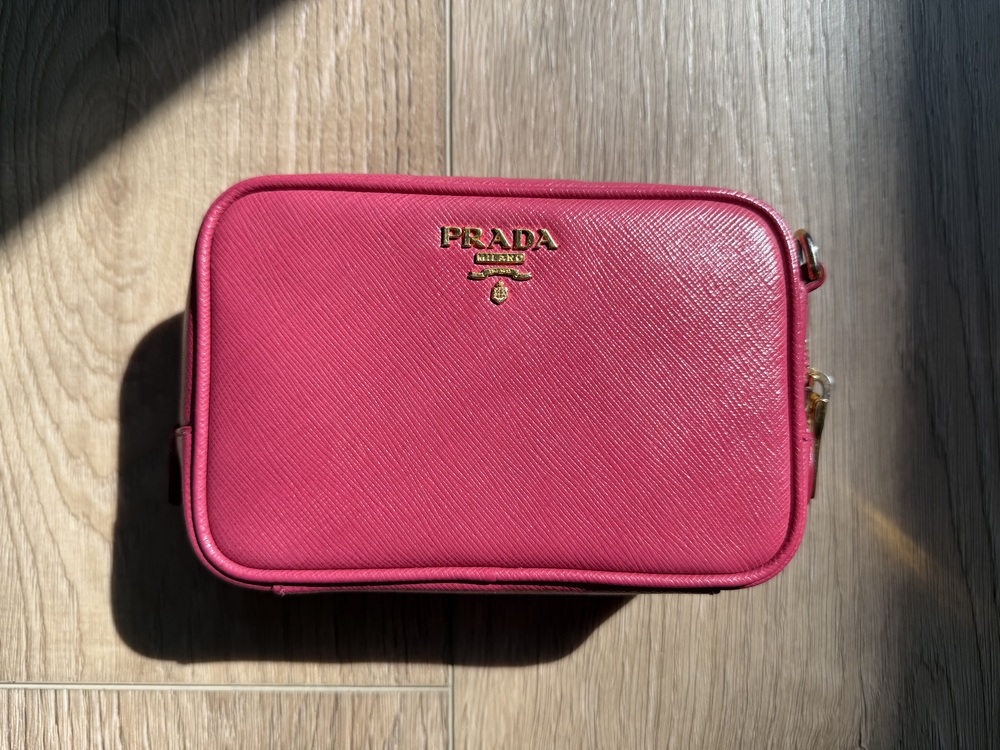 Prada Saffiano Mini Camera Bag in Pink